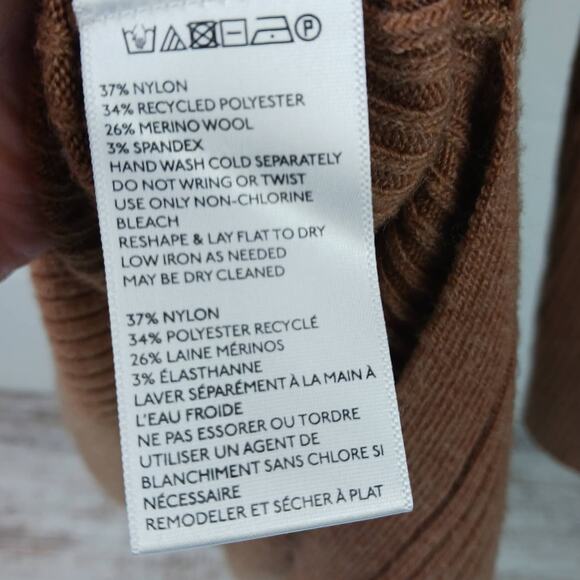 Ett:twa By Anthropologie SZ L Amrita Merino Blend V-Neck Long Ribbed Sweater - Picture 7 of 8